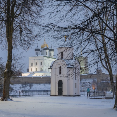 Река Великая и Ольгинская часовня